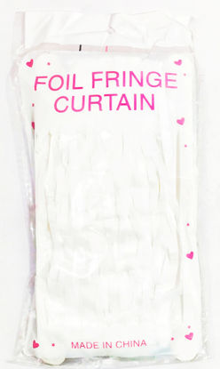 Picture of Foil Fringe Curtain - White
