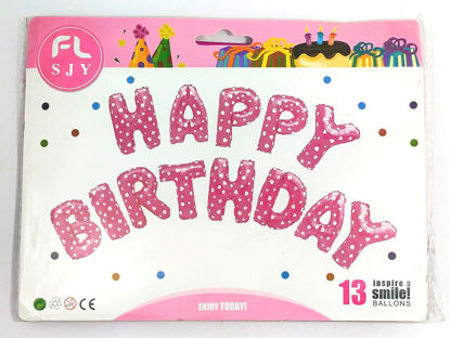Picture of Happy Birthday Foil Pink Ballons